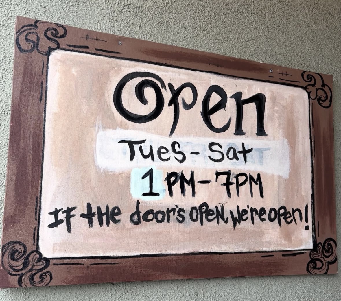 Hand-painted hours