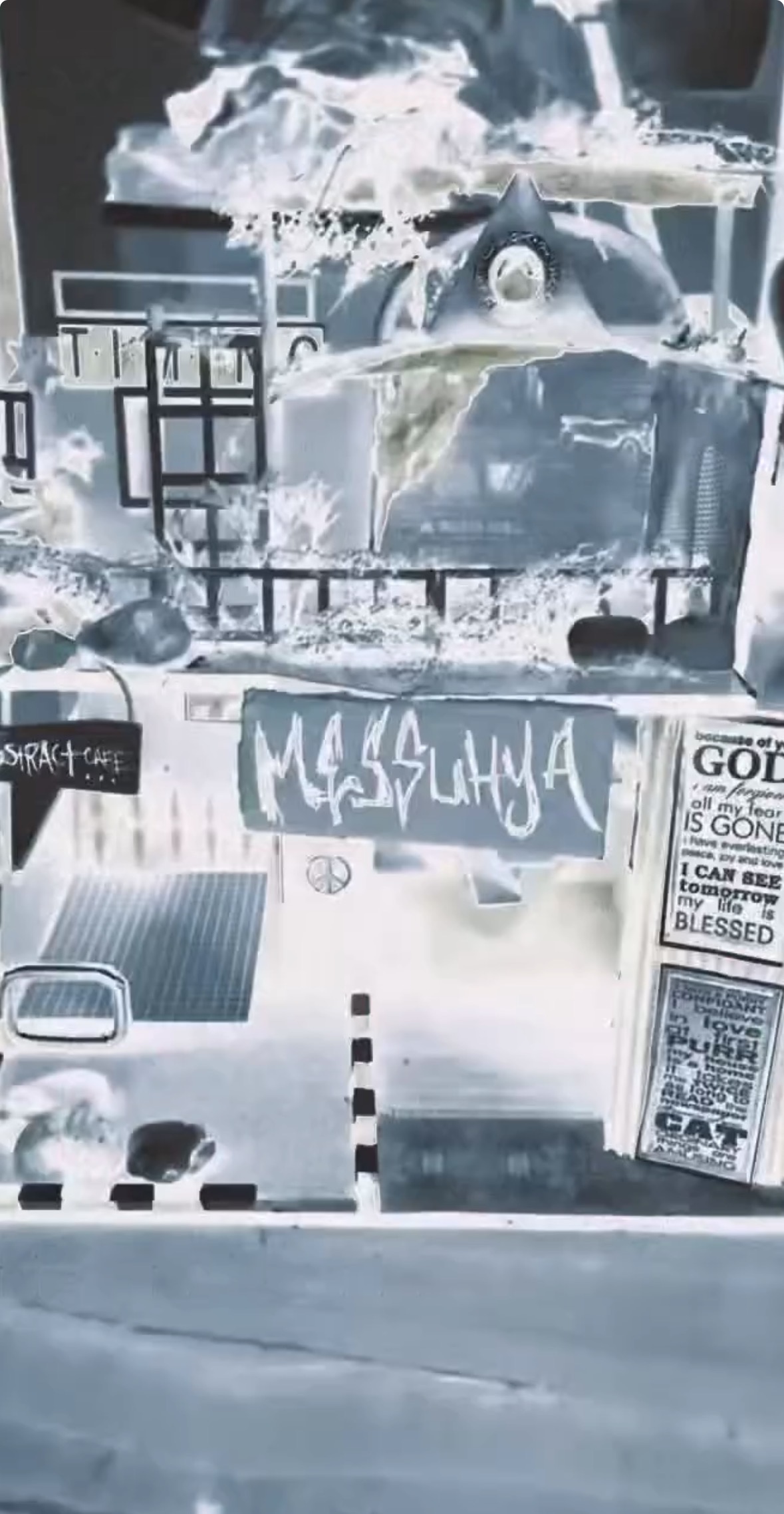 Hand-lettered Messuhya zine collage